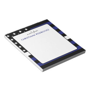 Personalised Thin White Line Flag EMT EMS Notepad