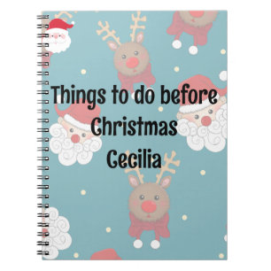Personalised "Things to do before Christmas" Notebook