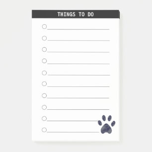 Personalised Things To Do & Cute Paw Post-it Notes