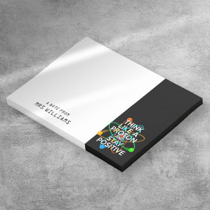 Personalised THINK LIKE A PROTON AND STAY POSITIVE Post-it Notes