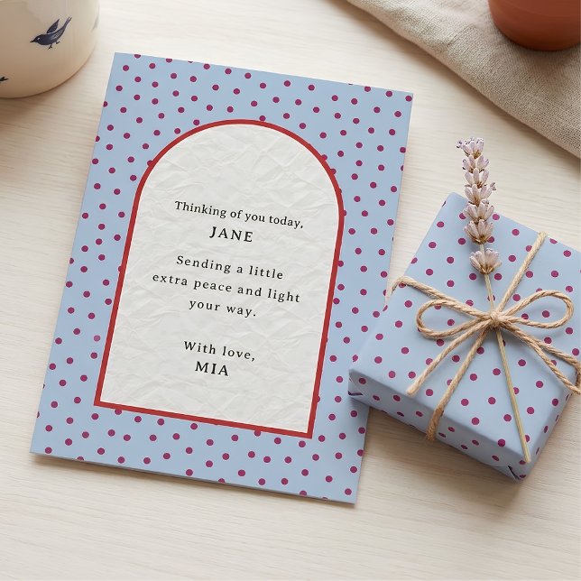Personalised Thinking of You | Blue Berry Arch Card (Creator Uploaded)
