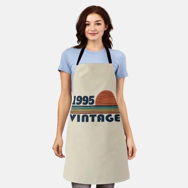 Personalised thirty vintage 30th birthday party apron (Worn)