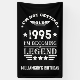 Personalised Thirty vintage 30th birthday party Banner