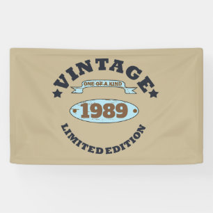 Personalised thirty vintage 30th birthday party banner