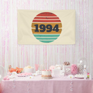 Personalised Thirty vintage 30th birthday party Banner