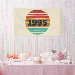 Personalised thirty vintage 30th birthday party banner