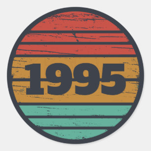 Personalised thirty vintage 30th birthday party classic round sticker