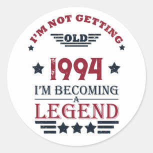 Personalised thirty vintage 30th birthday party classic round sticker