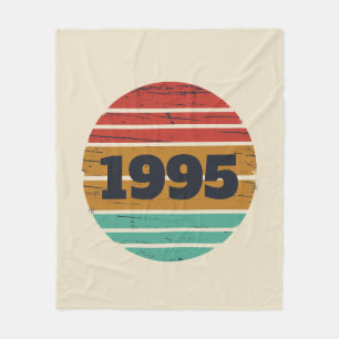 Personalised thirty vintage 30th birthday party fleece blanket