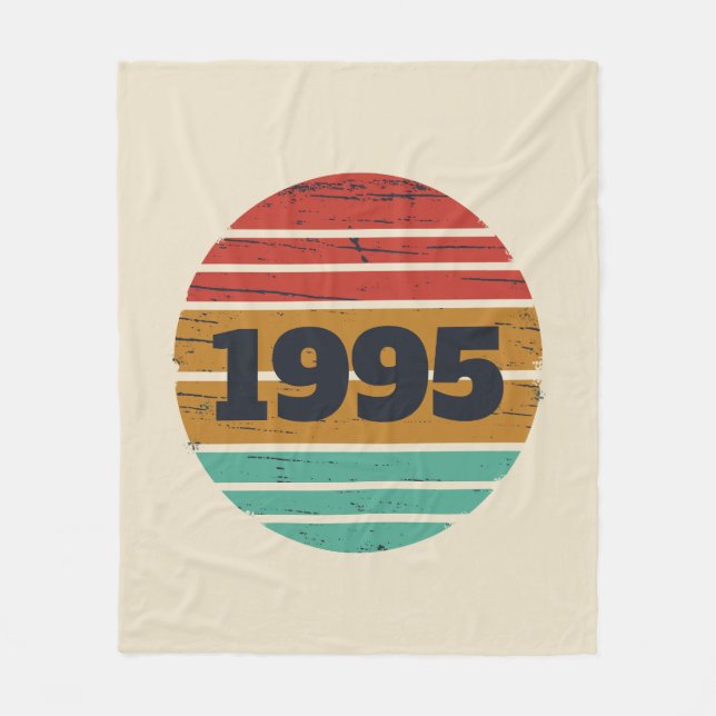 Personalised thirty vintage 30th birthday party fleece blanket (Front)