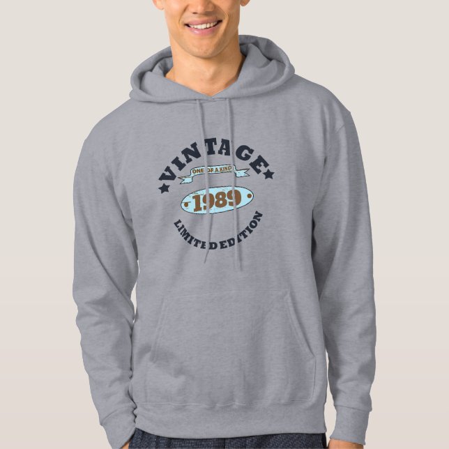 Personalised thirty vintage 30th birthday party hoodie (Front)