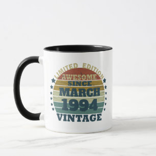 Personalised Thirty vintage 30th birthday party Mug