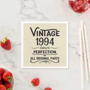 Personalised Thirty vintage 30th birthday party Napkin