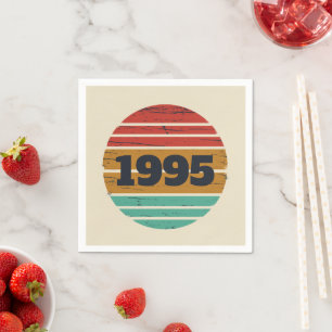 Personalised thirty vintage 30th birthday party napkin