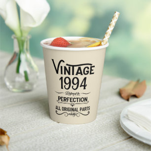 Personalised Thirty vintage 30th birthday party Paper Cups
