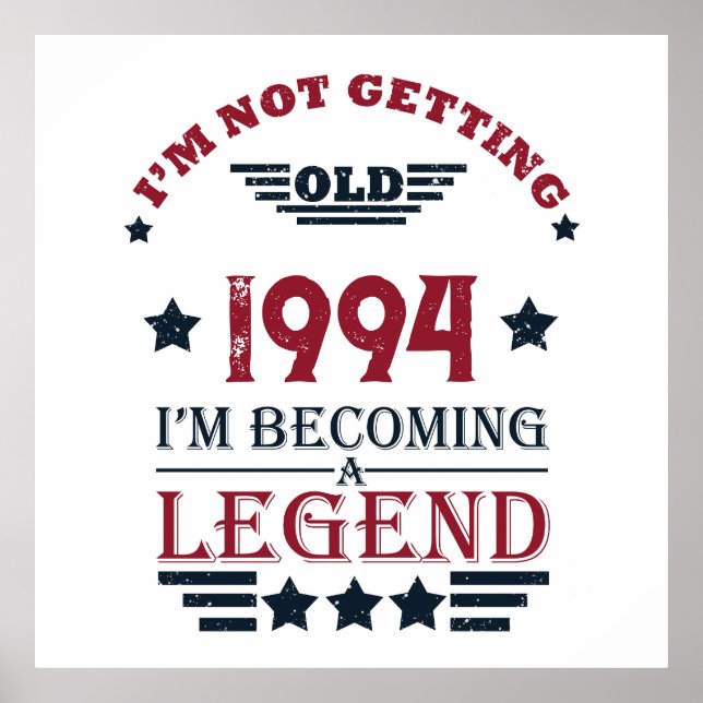 Personalised thirty vintage 30th birthday party poster (Front)