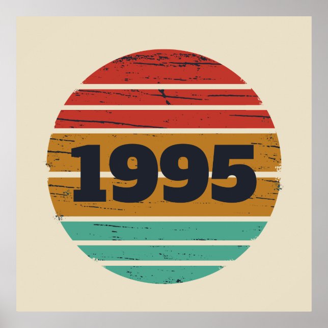 Personalised thirty vintage 30th birthday party poster (Front)