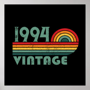 Personalised Thirty vintage 30th birthday party Poster