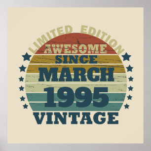 Personalised Thirty vintage 30th birthday party Poster