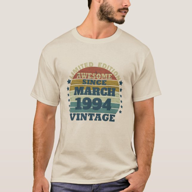 Personalised Thirty vintage 30th birthday party T-Shirt (Front)