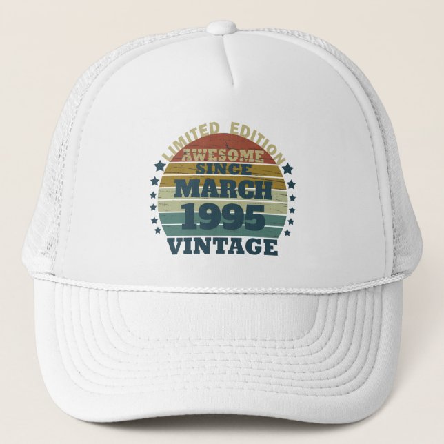 Personalised Thirty vintage 30th birthday party Trucker Hat (Front)