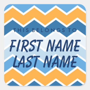 Personalised This Belongs To Square Sticker