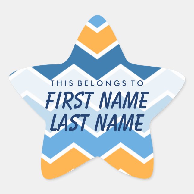 Personalised This Belongs To Star Sticker (Front)