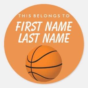 Personalised This Belongs To Sticker -  Basketball