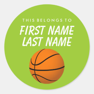 Personalised This Belongs To Sticker -  Basketball