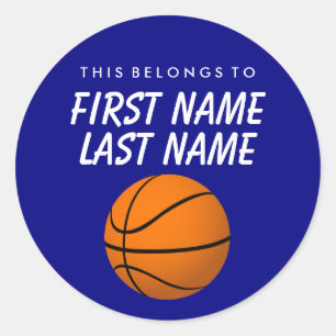 Personalised This Belongs To Sticker -  Basketball