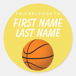 Personalised This Belongs To Sticker - Basketball