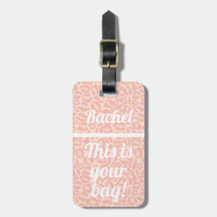 Personalised This is your bag Funny Pink Leopard Luggage Tag