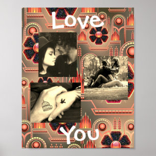 Personalised this "Love You" Couple's Photo Poster