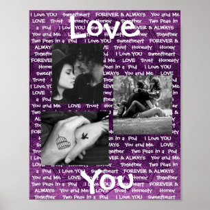 Personalised this "Love You" Couple's Photo Poster