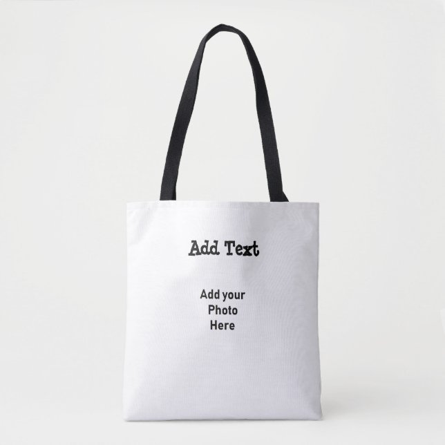 Personalised this Tote Bag with your Text & Photo (Front)