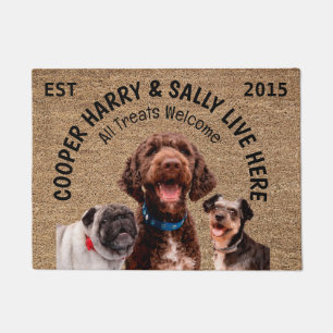  Personalised Three Dogs  Doormat