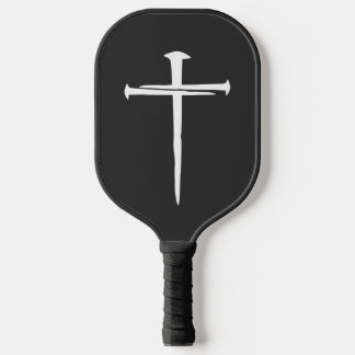 Personalised Three Nails White Cross Christian Pickleball Paddle