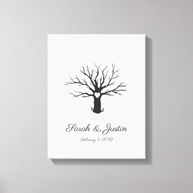 Personalised Thumbprint Tree Canvas Print (Front)