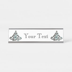 Personalised Tiara/Crown Desk Name Plate