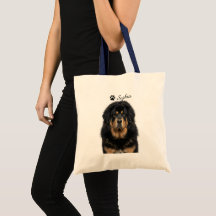 Personalised Tibetan Mastiff Custom Tote Bags