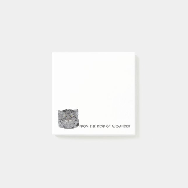 Personalised Tibetan Pallas Cat Post-It Notes (Front)