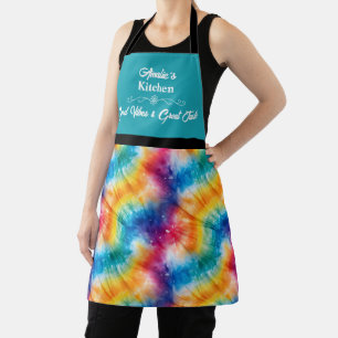 Personalised Tie-Dye Apron with Customisable Text