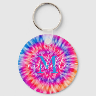 Personalised Tie Dye Key Ring
