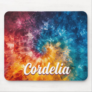 Personalised Tie Dye Mousepad with Custom Name