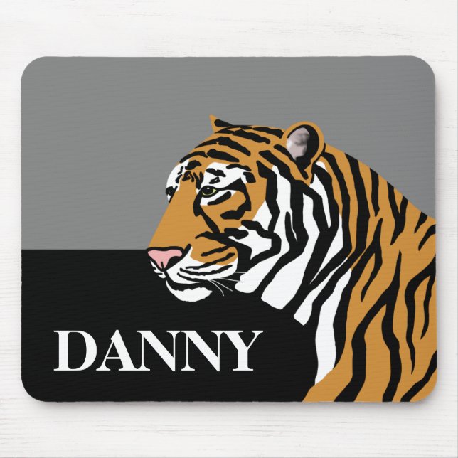 Personalised Tiger Mouspeads Mouse Pad (Front)