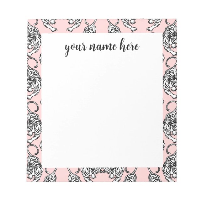 Personalised Tiger  Notepad (Front)