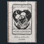 Personalised Til Death Skeleton Lovers Tarot Throw Blanket<br><div class="desc">Personalised Til Death Skeleton Lovers Tarot Throw Blanket. Personalised with your names and date.</div>