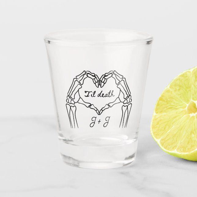 Personalised ’Til Death Wedding Shot Glass (Front)
