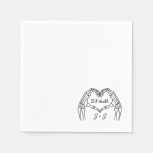 Personalised ’Til Death Wedding Shot Glass Napkin
