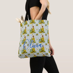 Personalised Tiled Pattern Olives Tote Bag
